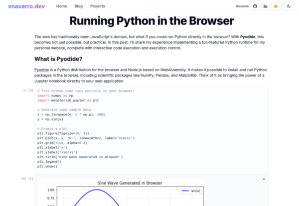 Personal Website screenshot